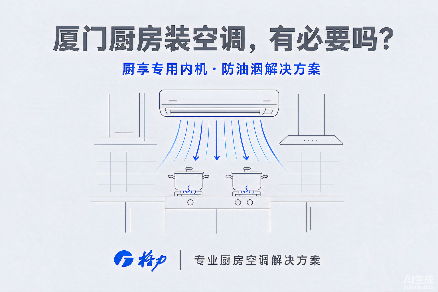 厦门厨房装中央空调是智商税吗？老师傅：选错内机才真踩坑